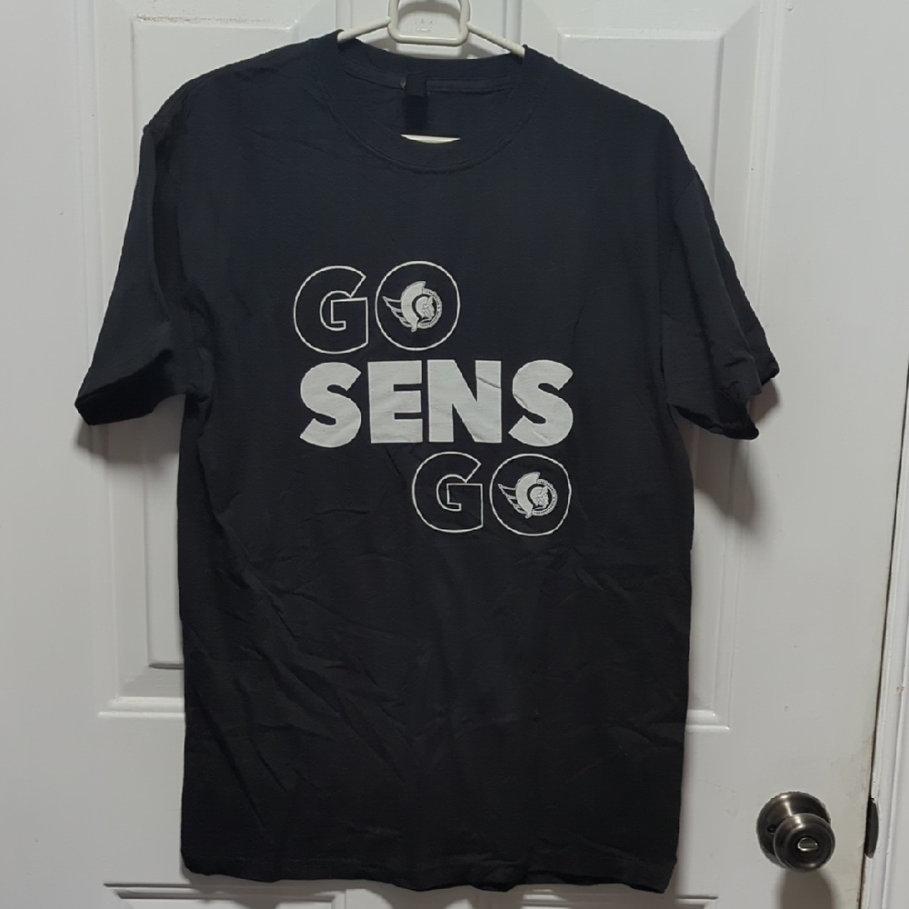 Black Graphic Tee with Bold White Print